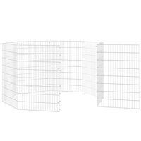 Dierenverblijf 8 panelen 54x80 cm gegalvaniseerd ijzer 5