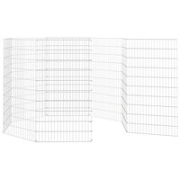 Vrije uitloop dierenverblijf 8 panelen 54x100 cm gegalvaniseerd ijzer 5