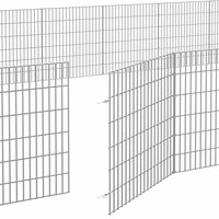 Dierenverblijf 24 panelen 54x60 cm gegalvaniseerd ijzer 7