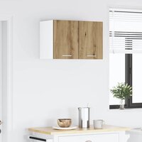 Hangkast Ambachtelijke Eik en Wit 30 x 31 x 40 cm Bewerkt hout 4