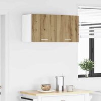 Hangkast Ambachtelijke Eik en Wit 40 x 31 x 40 cm Bewerkt hout 4
