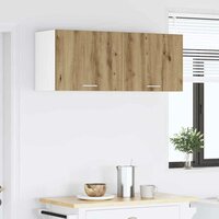 Hangkast Ambachtelijke Eik en Wit 50 x 31 x 40 cm Bewerkt hout 4