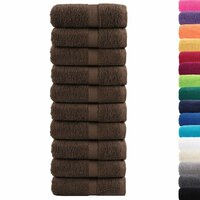 Premium washandjes SOLUND 10 stuks bruin 30x30 cm 600 g/m&sup2; 2