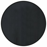Vloerkleed rond 60 cm bamboe zwart 2