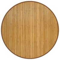 Vloerkleed rond 100 cm bamboe naturel 2