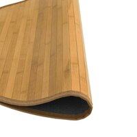 Vloerkleed rond 100 cm bamboe naturel 4