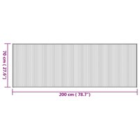 Vloerkleed rechthoekig 70x200 cm bamboe naturel 8
