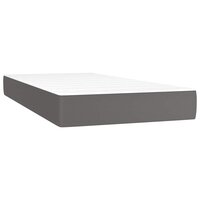 Pocketveringmatras medium 90x200x20 cm kunstleer grijs 2