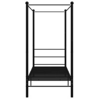 Hemelbedframe metaal zwart 90x200 cm 3