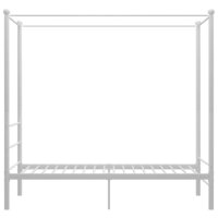 Hemelbedframe metaal wit 90x200 cm 4