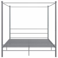 Hemelbedframe metaal grijs 200x200 cm  3