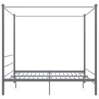 Hemelbedframe metaal grijs 200x200 cm  4