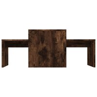 Salontafelset 100x48x40 cm bewerkt hout gerookt eikenkleurig 4