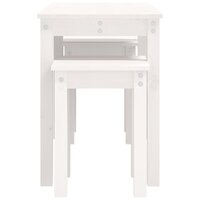 Tafeltjesset 3 st massief grenenhout wit 7