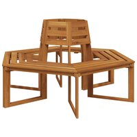 Boombank 2 st 160 x 140 x 86 cm Massief Acaciahout Naturel 3