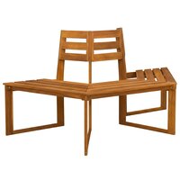 Boombank 160 x 70 x 86 cm Massief Acaciahout Naturel halfrond 2