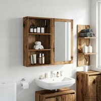 Badkamerwandkast Oudhout 40 x 14 x 70 cm Geconstrueerd hout 4