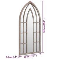 Spiegel 100x45 cm ijzer zandkleurig 6