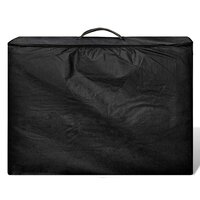 Inklapbare massagetafel 2 zones met houten frame (zwart) 2
