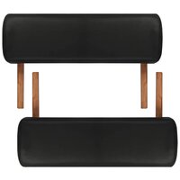 Inklapbare massagetafel 2 zones met houten frame (zwart) 6