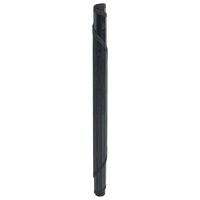 Vloerkleed rond 80 cm bamboe zwart 3
