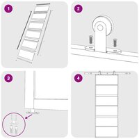 Schuifdeur 76x205 cm mat ESG-glas en aluminium goudkleurig 7