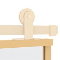 Schuifdeur 76x205 cm helder ESG-glas en aluminium goudkleurig 6