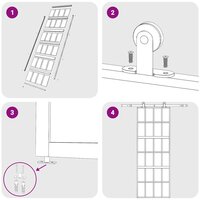 Schuifdeur 76x205 cm helder ESG-glas en aluminium goudkleurig 7