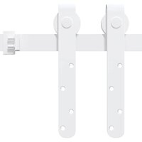 Ophangset voor minischuifdeur 183 cm koolstofstaal wit 3