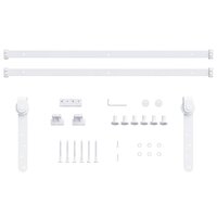 Ophangset voor minischuifdeur 183 cm koolstofstaal wit 4