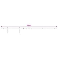 Ophangset voor minischuifdeur 183 cm koolstofstaal wit 6