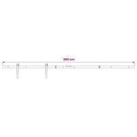 Ophangset voor minischuifdeur 200 cm koolstofstaal wit 6