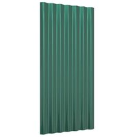 Dakpanelen 36 st 80x36 cm gegalvaniseerd staal groen 3