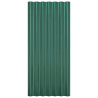 Dakpanelen 36 st 80x36 cm gegalvaniseerd staal groen 4