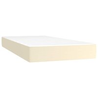 Pocketveringmatras medium 80x200x20 cm kunstleer cr&egrave;mekleurig 2
