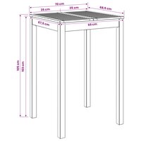 Tuin Bartafel Naturel 70 x 68,5 x 105 cm Massief Acaciahout 7