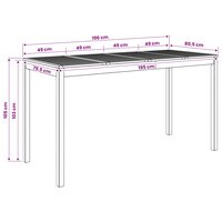 Tuin Bartafel Naturel 196 x 80,5 x 105 cm Massief Acaciahout 8