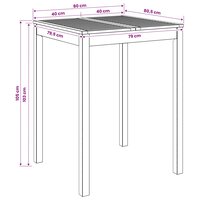 Tuin Bartafel Wit 80 x 80,5 x 105 cm Massief Acaciahout 7
