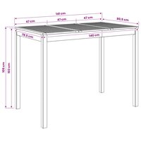 Tuin Bartafel Wit 141 x 80,5 x 105 cm Massief Acaciahout 8