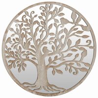 Tuinspiegel rond 60x2,5 cm ijzer zandkleurig 2