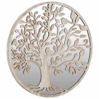 Tuinspiegel rond 60x2,5 cm ijzer zandkleurig 3