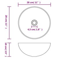 Wastafel rond keramiek matcr&egrave;me 6