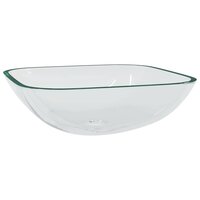 Wasbak 42x42x14 cm glas transparant 2
