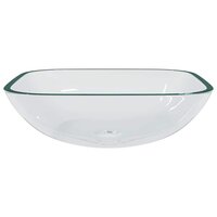 Wasbak 42x42x14 cm glas transparant 3