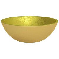 Wasbak 50x37x14 cm glas goudkleurig 4