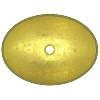 Wasbak 50x37x14 cm glas goudkleurig 5