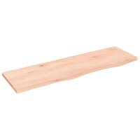 Wastafelblad 100x30x2 cm onbehandeld massief hout 2