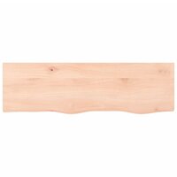 Wastafelblad 100x30x2 cm onbehandeld massief hout 3