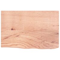 Wastafelblad 60x40x2 behandeld massief hout lichtbruin 3