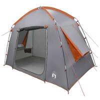 Huisje Tent 3-persoons Grijs en Oranje Polyester 2